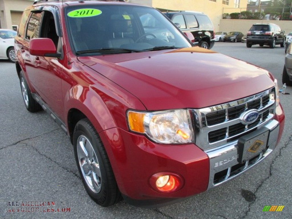 2011 Escape Limited V6 4WD - Sangria Red Metallic / Charcoal Black photo #8