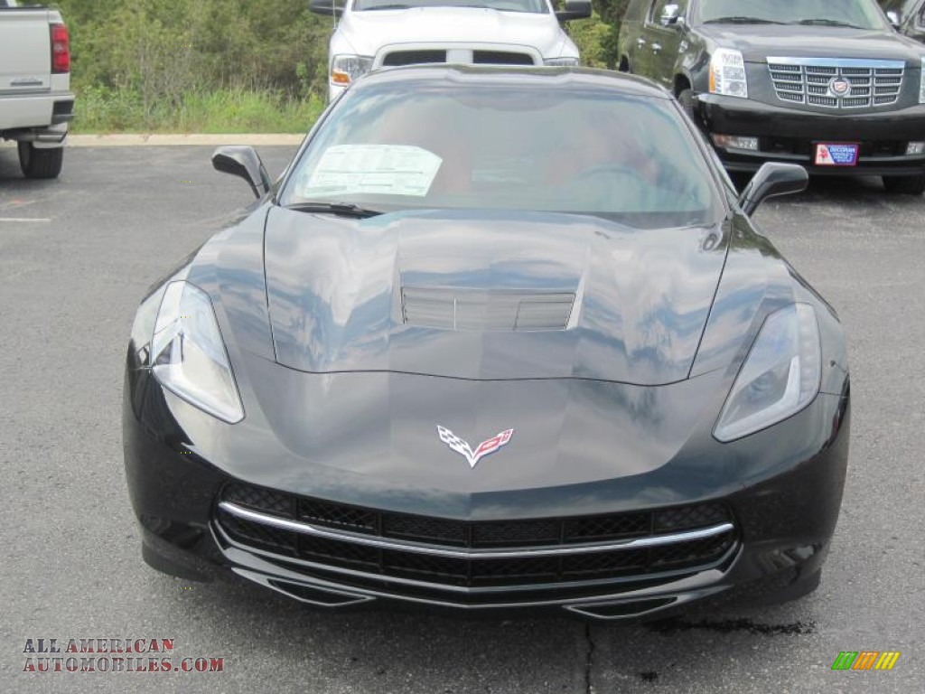 2015 Corvette Stingray Coupe Z51 - Black / Adrenaline Red photo #3