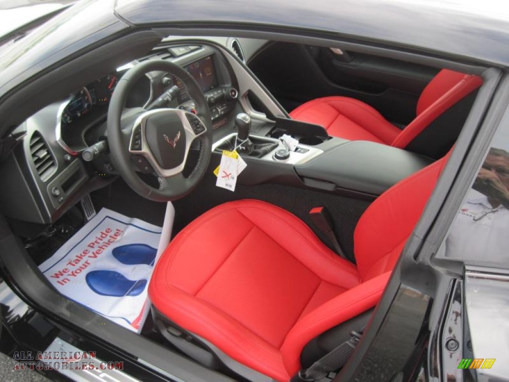 2015 Corvette Stingray Coupe Z51 - Black / Adrenaline Red photo #9
