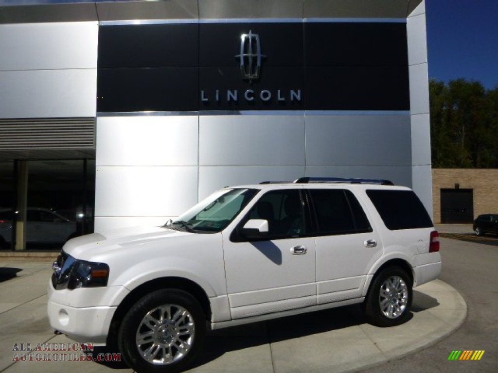 2012 Expedition Limited 4x4 - White Platinum Tri-Coat / Charcoal Black photo #1