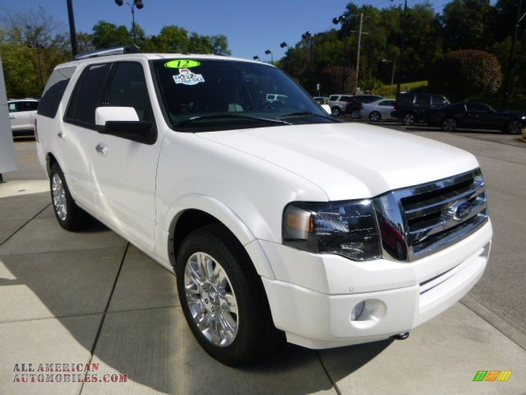 2012 Expedition Limited 4x4 - White Platinum Tri-Coat / Charcoal Black photo #7