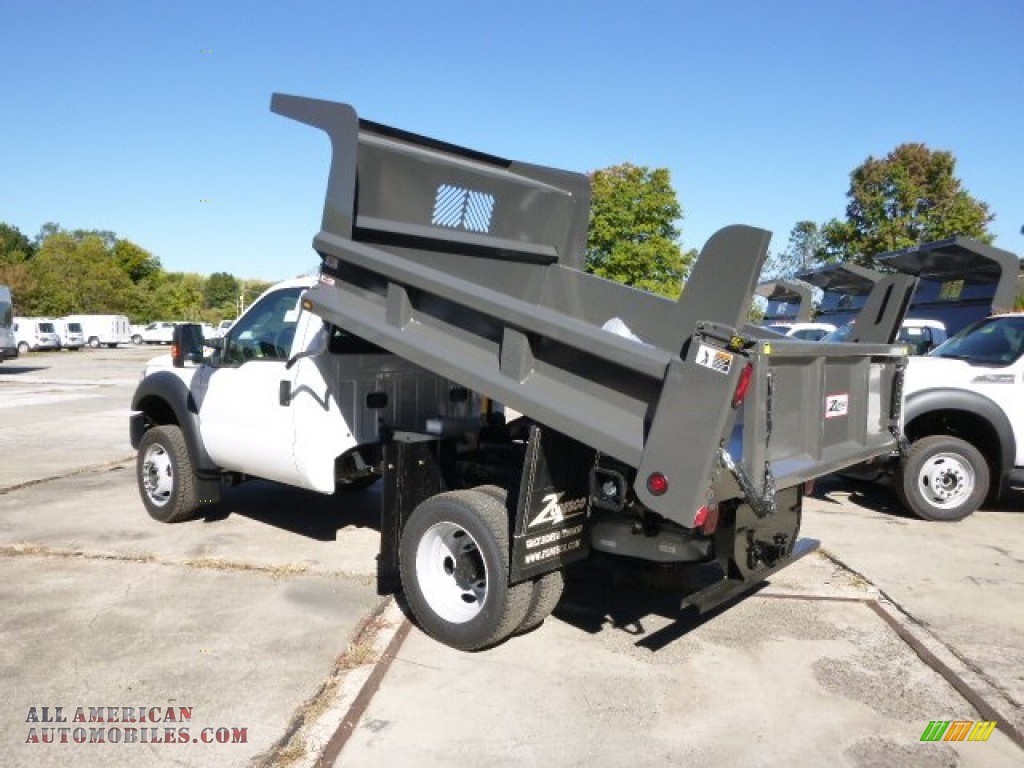 2015 F550 Super Duty XL Regular Cab 4x4 Dump Truck - Oxford White / Steel photo #6