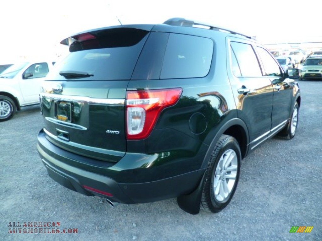 2013 Explorer XLT 4WD - Green Gem Metallic / Charcoal Black photo #11