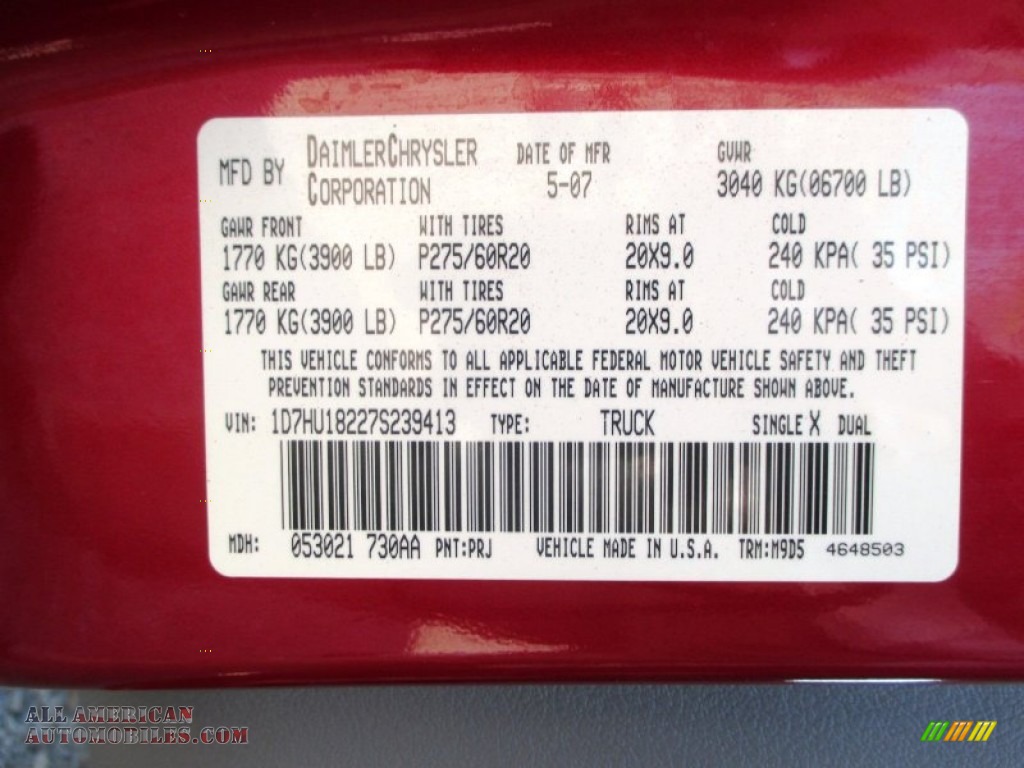 2007 Ram 1500 SLT Quad Cab 4x4 - Inferno Red Crystal Pearl / Medium Slate Gray photo #5