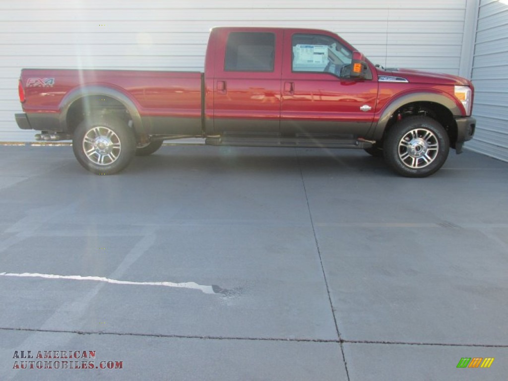 2015 F350 Super Duty King Ranch Crew Cab 4x4 - Ruby Red / King Ranch Mesa Antique Affect/Adobe photo #3