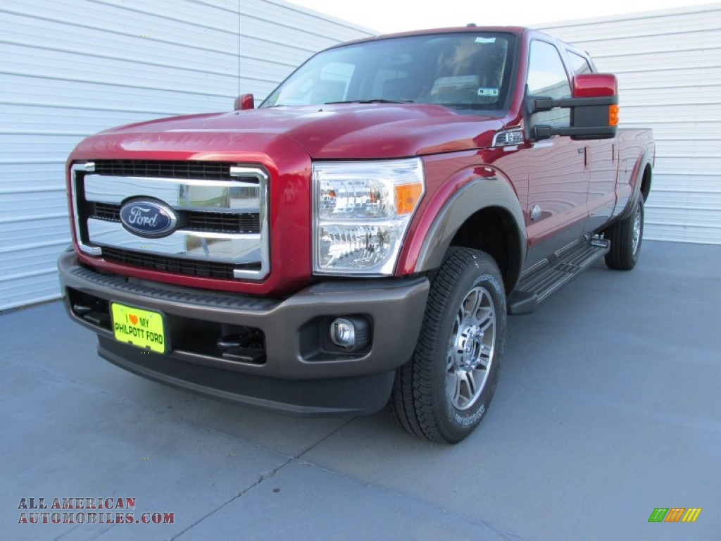 2015 F350 Super Duty King Ranch Crew Cab 4x4 - Ruby Red / King Ranch Mesa Antique Affect/Adobe photo #7