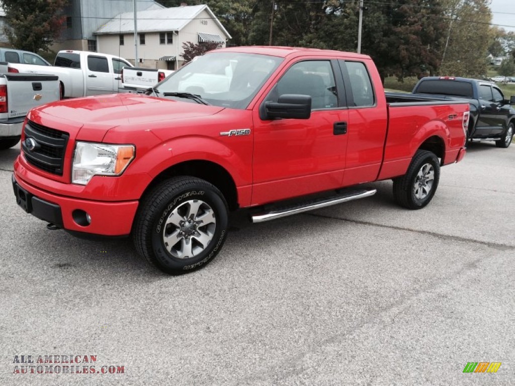 Race Red / Steel Gray Ford F150 STX SuperCab 4x4
