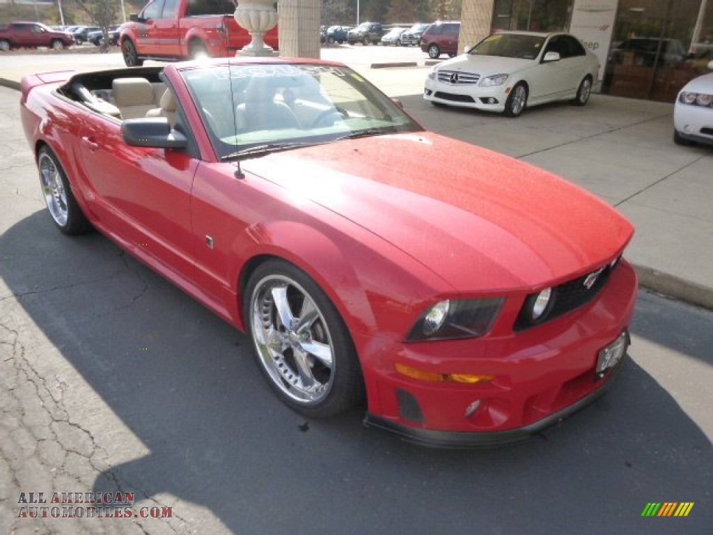 2005 Mustang GT Premium Convertible - Redfire Metallic / Medium Parchment photo #2
