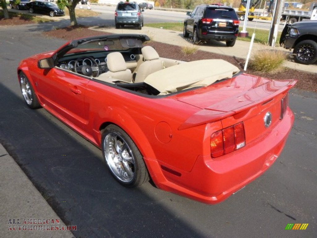 2005 Mustang GT Premium Convertible - Redfire Metallic / Medium Parchment photo #6