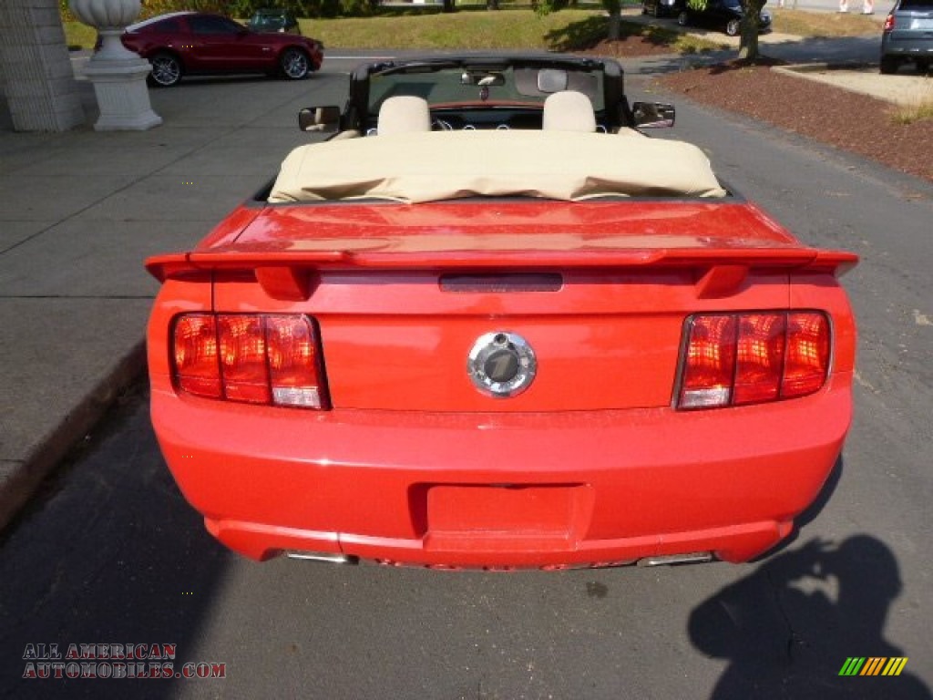 2005 Mustang GT Premium Convertible - Redfire Metallic / Medium Parchment photo #7