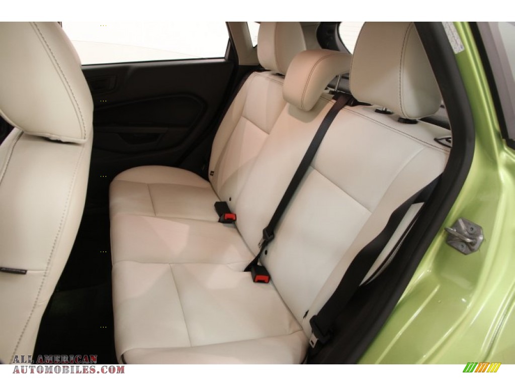 2011 Fiesta SES Hatchback - Lime Squeeze Metallic / Cashmere/Charcoal Black Leather photo #13