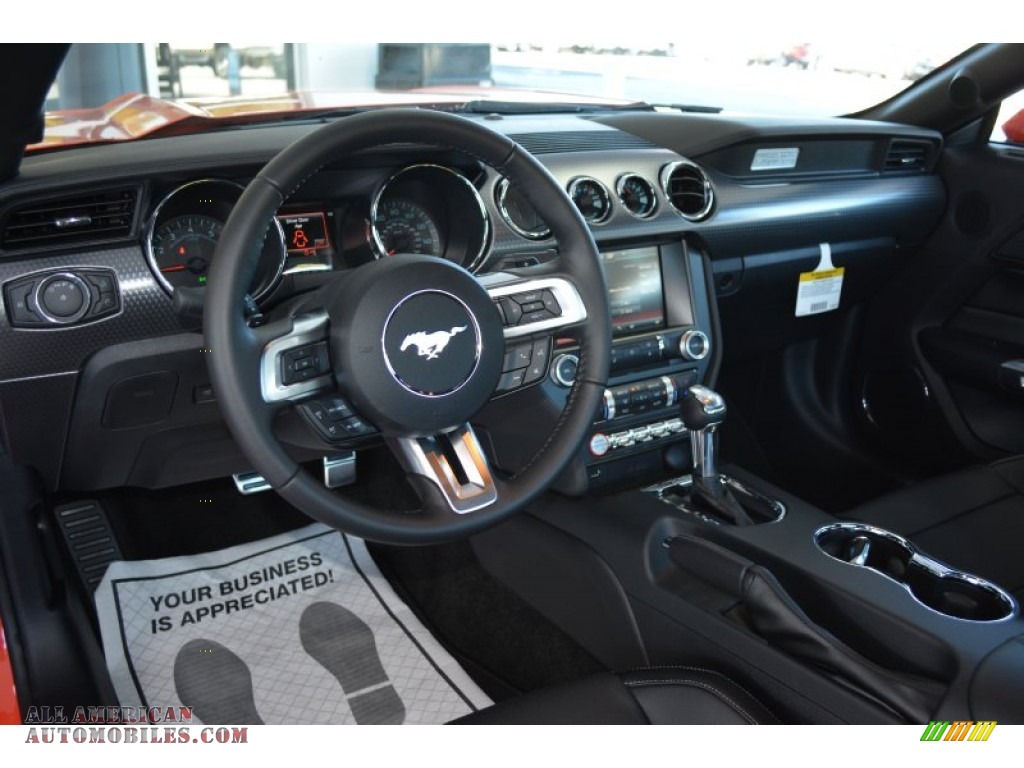 2015 Mustang EcoBoost Premium Coupe - Competition Orange / Ebony photo #7