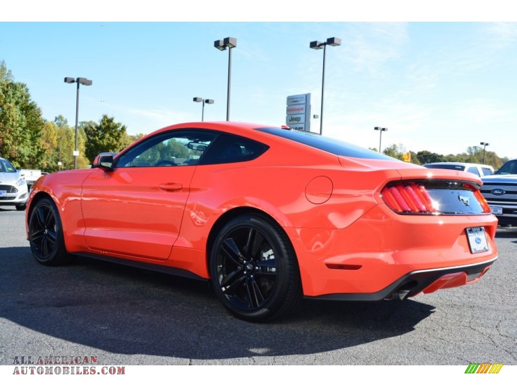 2015 Mustang EcoBoost Premium Coupe - Competition Orange / Ebony photo #23