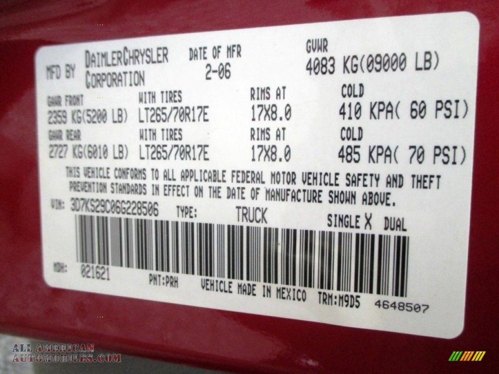 2006 Ram 2500 SLT Mega Cab 4x4 - Inferno Red Crystal Pearl / Medium Slate Gray photo #5