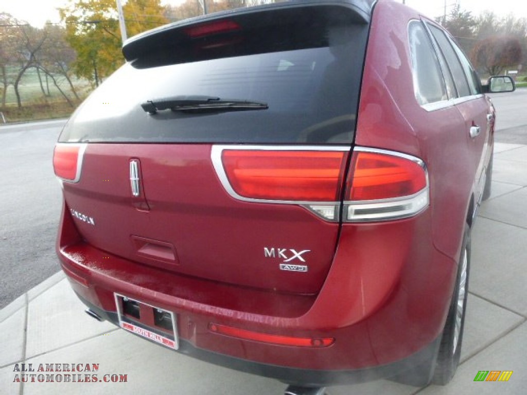 2013 MKX AWD - Ruby Red Tinted Tri-Coat / Medium Light Stone photo #5