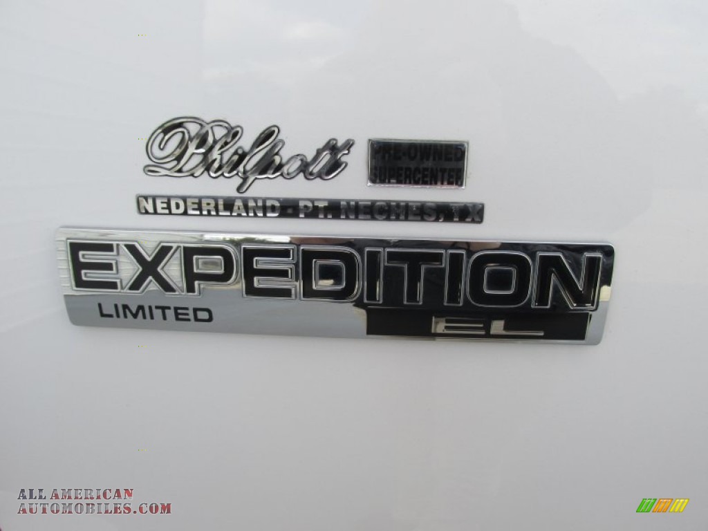 2011 Expedition EL Limited - White Platinum Tri-Coat / Charcoal Black photo #15