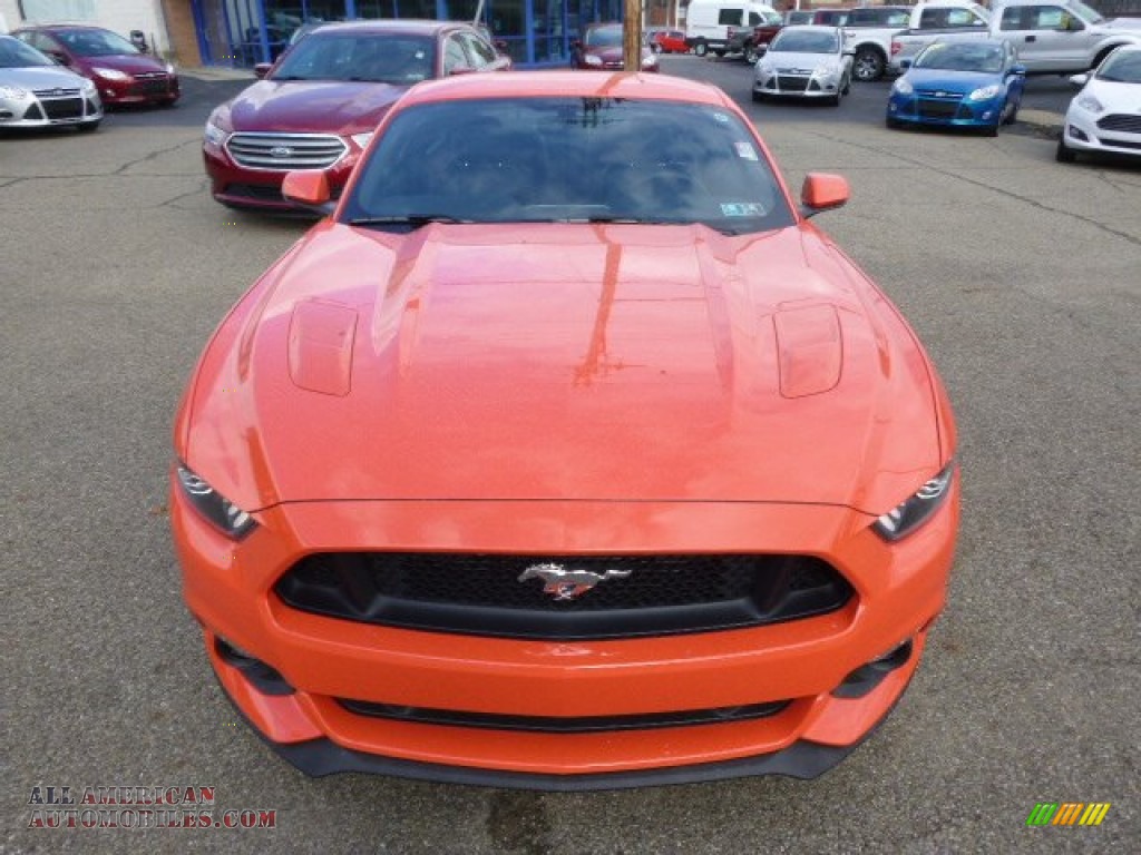 2015 Mustang GT Premium Coupe - Competition Orange / Ebony photo #3