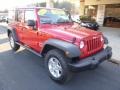 Jeep Wrangler Unlimited Sport 4x4 Flame Red photo #2