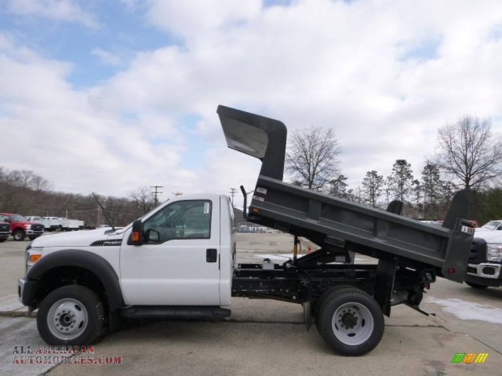 Oxford White / Steel Ford F450 Super Duty XL Regular Cab Dump Truck
