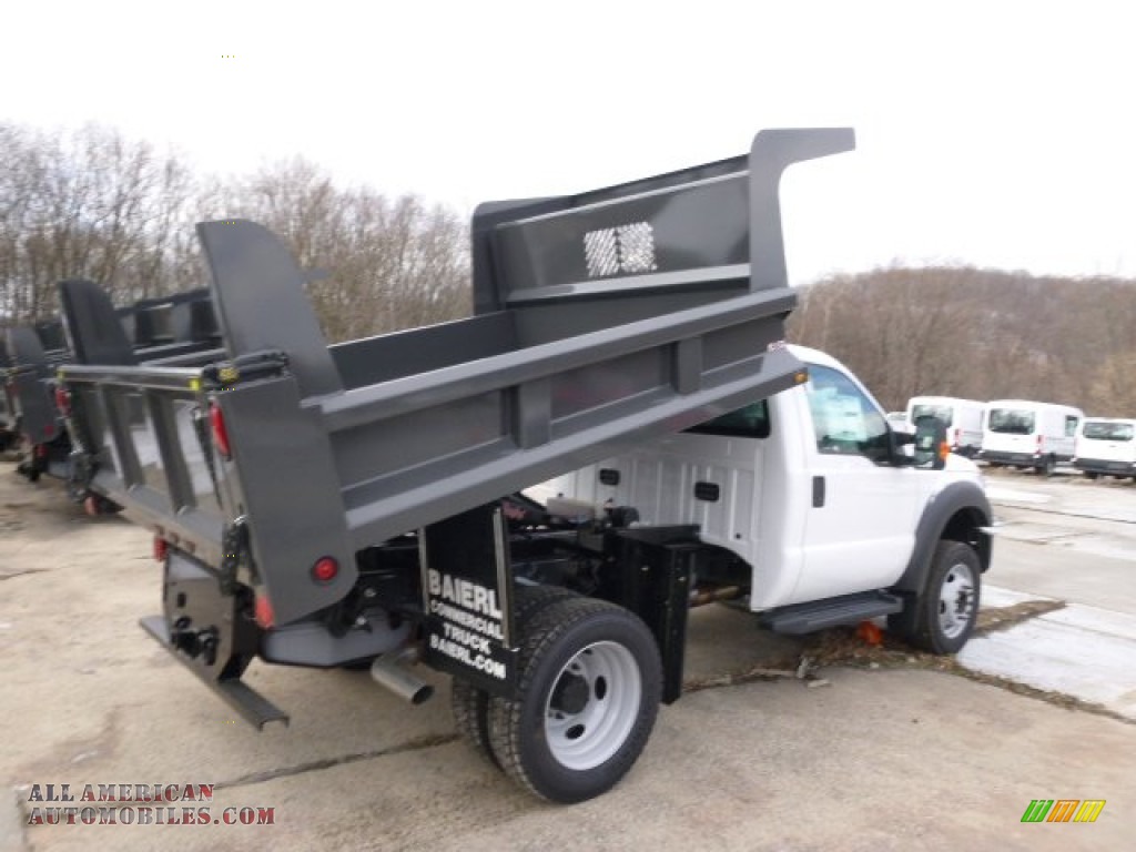 2015 F450 Super Duty XL Regular Cab Dump Truck - Oxford White / Steel photo #6