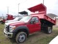 Ford F450 Super Duty XL Regular Cab Dump Truck 4x4 Vermillion Red photo #1
