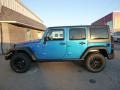 Jeep Wrangler Unlimited Willys Wheeler 4x4 Hydro Blue Pearl photo #2