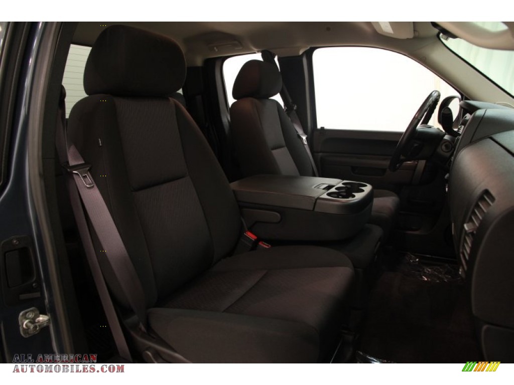 2012 Sierra 1500 SLE Extended Cab 4x4 - Stealth Gray Metallic / Ebony photo #9