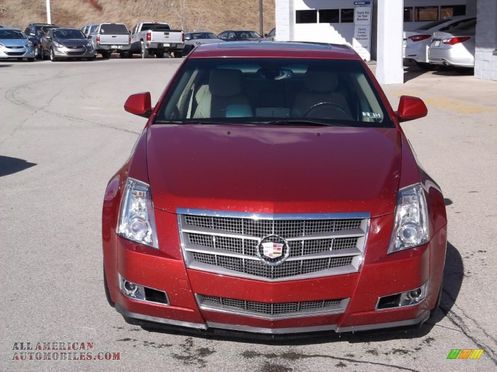 2008 CTS 4 AWD Sedan - Crystal Red / Cashmere/Cocoa photo #4