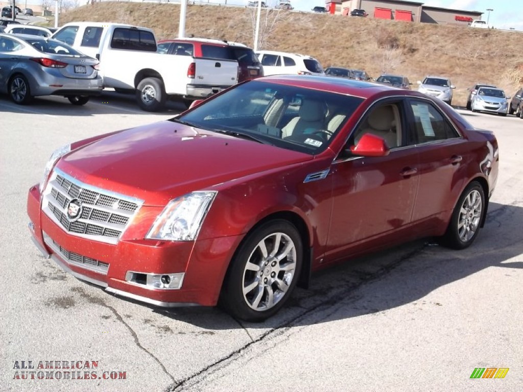 2008 CTS 4 AWD Sedan - Crystal Red / Cashmere/Cocoa photo #5