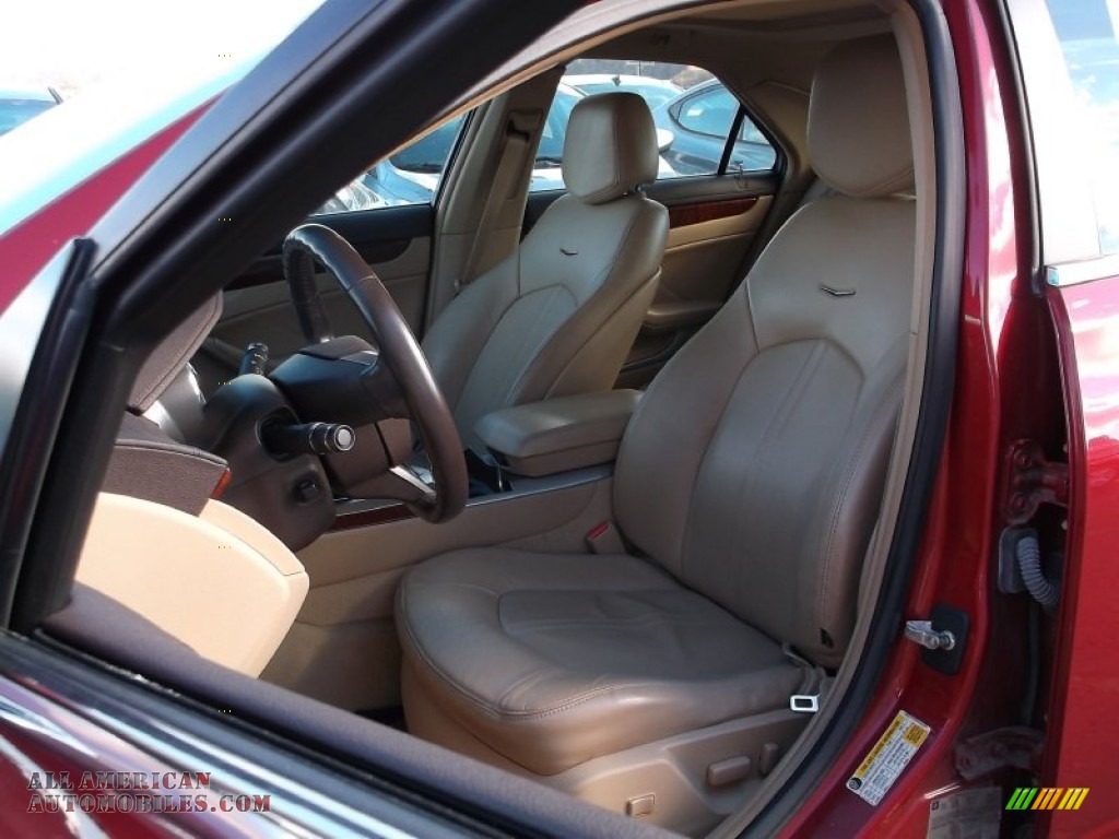 2008 CTS 4 AWD Sedan - Crystal Red / Cashmere/Cocoa photo #12