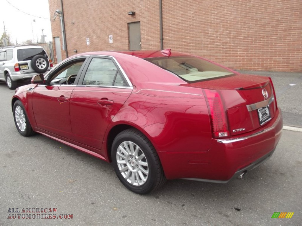 2011 CTS 4 3.0 AWD Sedan - Crystal Red Tintcoat / Cashmere/Cocoa photo #3