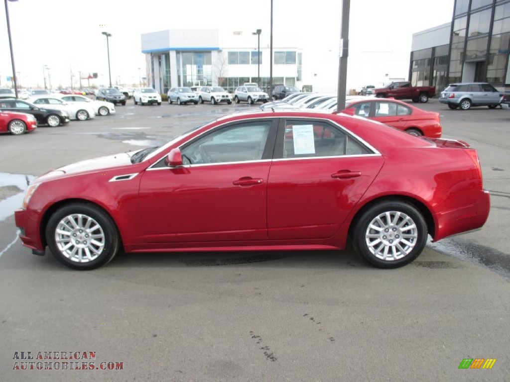 2011 CTS 4 3.0 AWD Sedan - Crystal Red Tintcoat / Cashmere/Cocoa photo #3