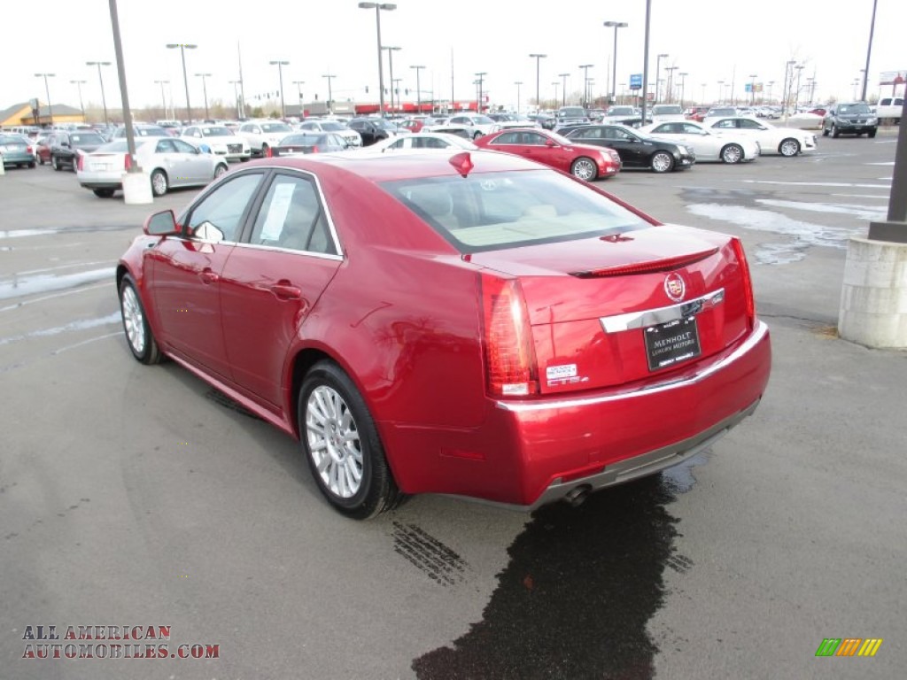 2011 CTS 4 3.0 AWD Sedan - Crystal Red Tintcoat / Cashmere/Cocoa photo #4