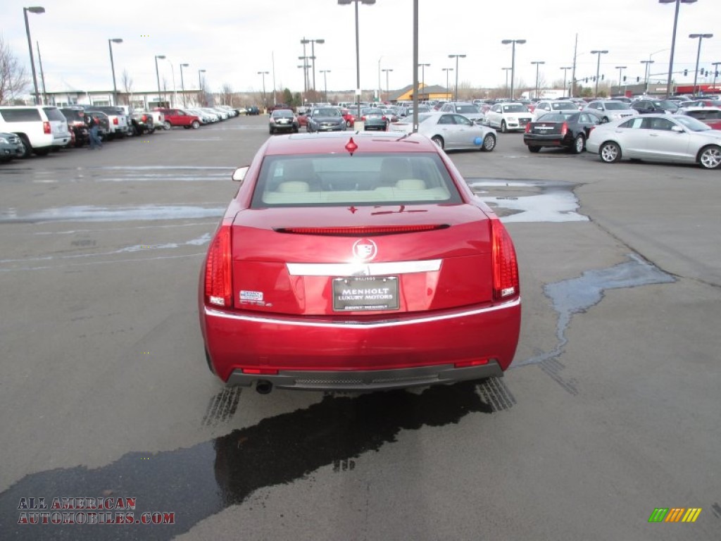 2011 CTS 4 3.0 AWD Sedan - Crystal Red Tintcoat / Cashmere/Cocoa photo #5