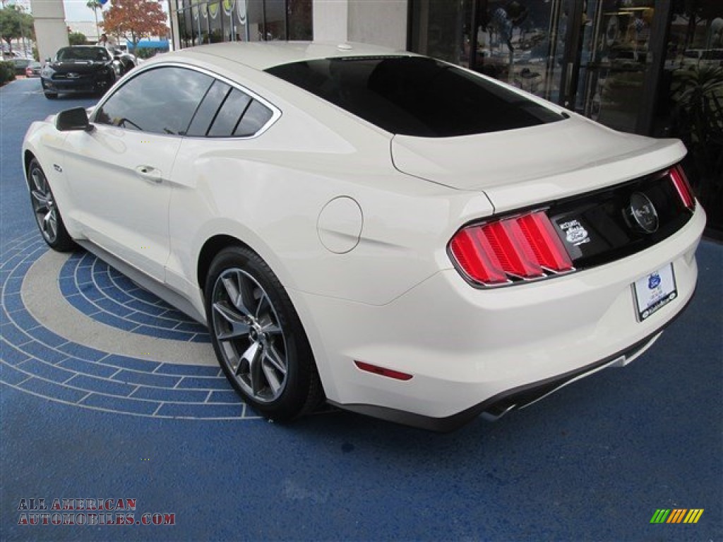 2015 Mustang 50th Anniversary GT Coupe - 50th Anniversary Wimbledon White / 50th Anniversary Cashmere photo #7