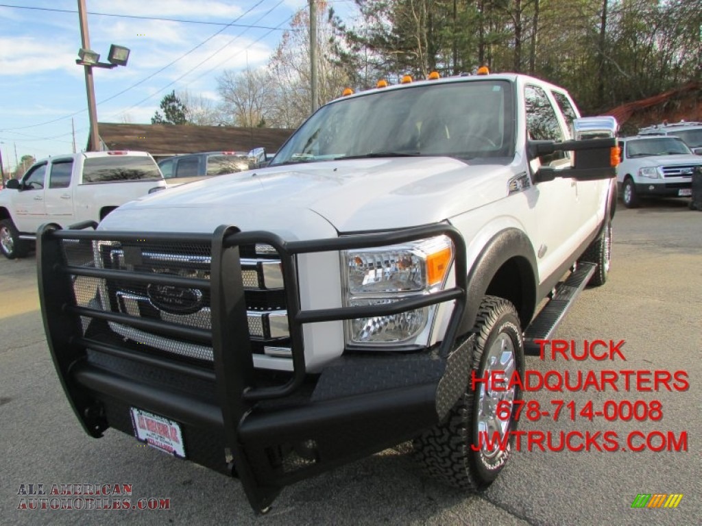 2012 F350 Super Duty King Ranch Crew Cab 4x4 - Oxford White / Chaparral Leather photo #1