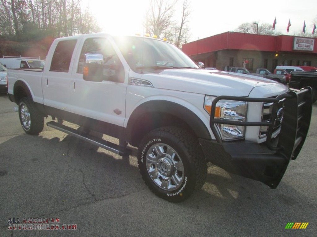 2012 F350 Super Duty King Ranch Crew Cab 4x4 - Oxford White / Chaparral Leather photo #5