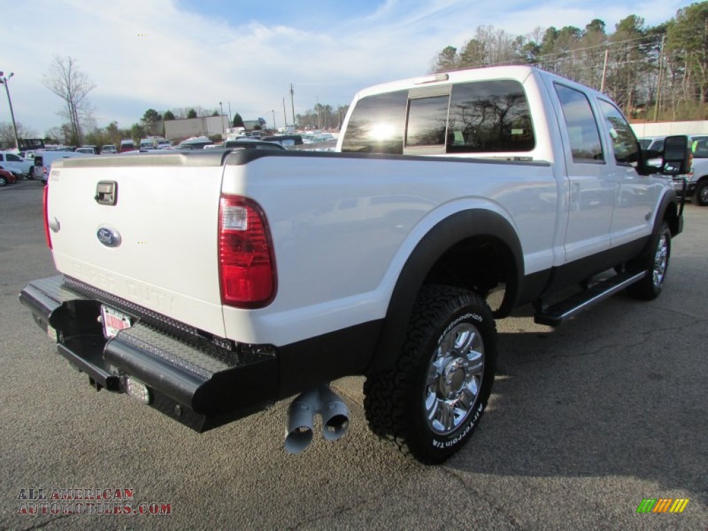 2012 F350 Super Duty King Ranch Crew Cab 4x4 - Oxford White / Chaparral Leather photo #6