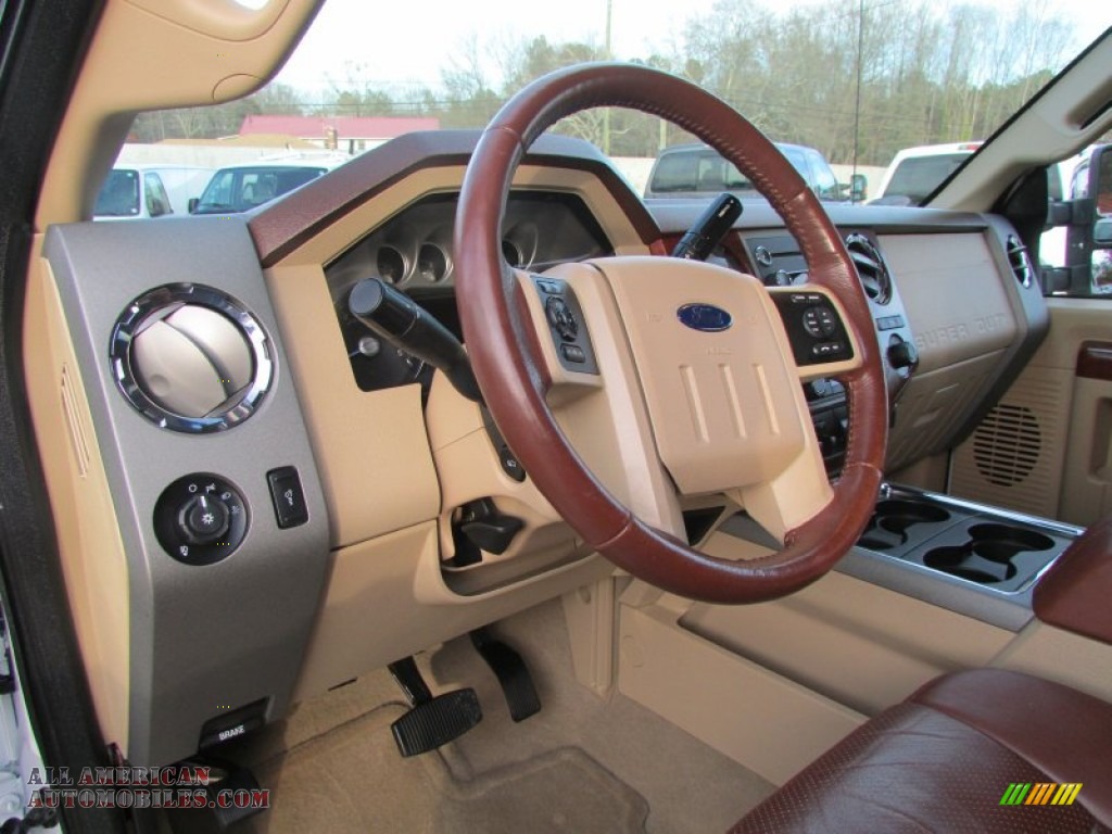 2012 F350 Super Duty King Ranch Crew Cab 4x4 - Oxford White / Chaparral Leather photo #41