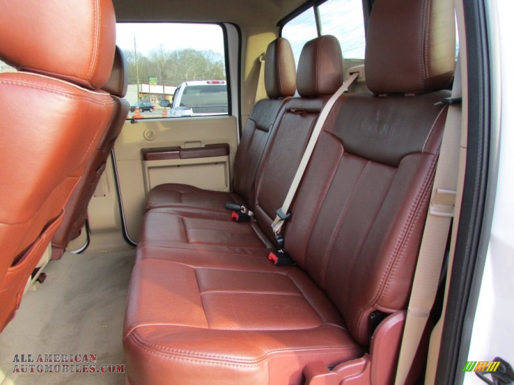 2012 F350 Super Duty King Ranch Crew Cab 4x4 - Oxford White / Chaparral Leather photo #44