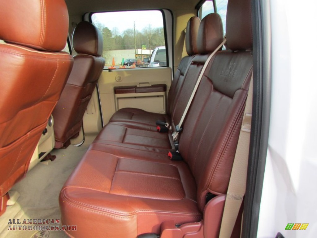 2012 F350 Super Duty King Ranch Crew Cab 4x4 - Oxford White / Chaparral Leather photo #45