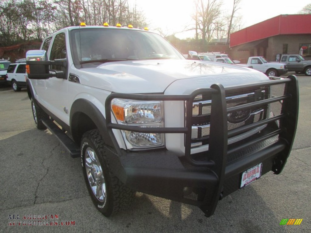 2012 F350 Super Duty King Ranch Crew Cab 4x4 - Oxford White / Chaparral Leather photo #61